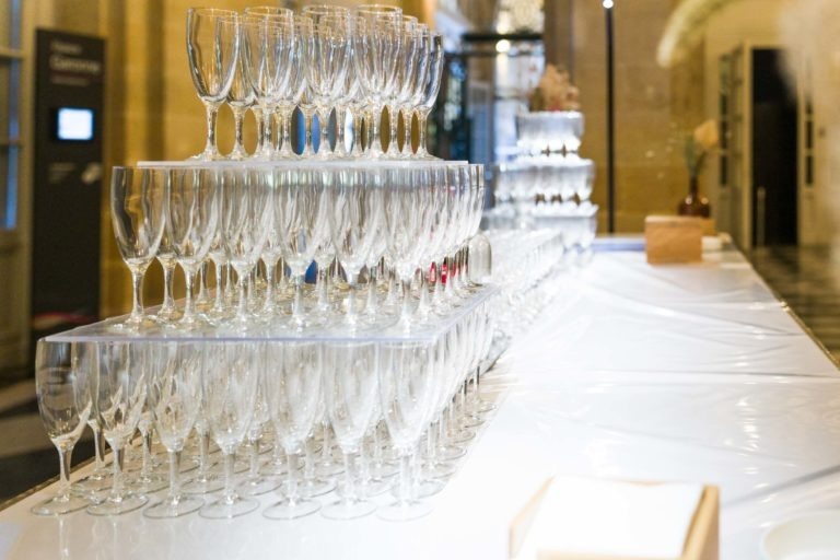 Evenement professionnel AXA au palais de la bourse de bordeaux - Flute a champagne